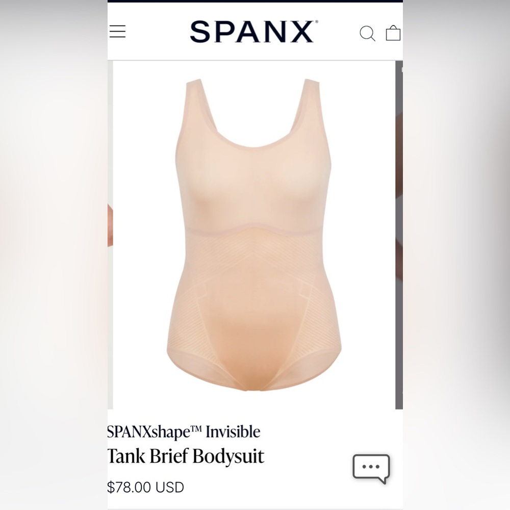 Spanx shape, invisible tank, brief bodysuit